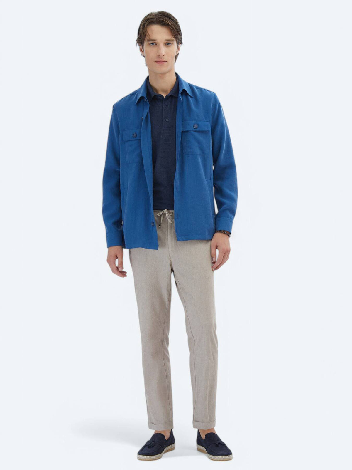 Klassisches Gewebtes Overshirt - Reguläre Passform