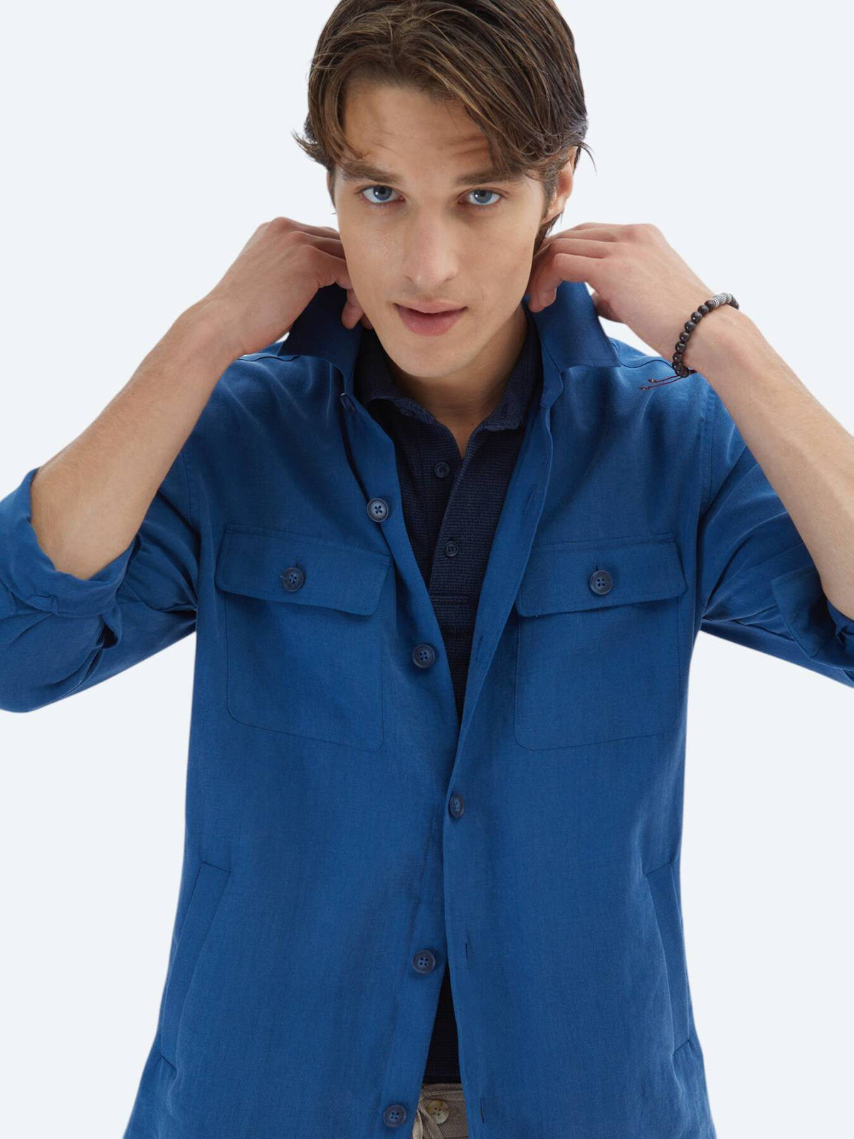 Klassisches Gewebtes Overshirt - Reguläre Passform