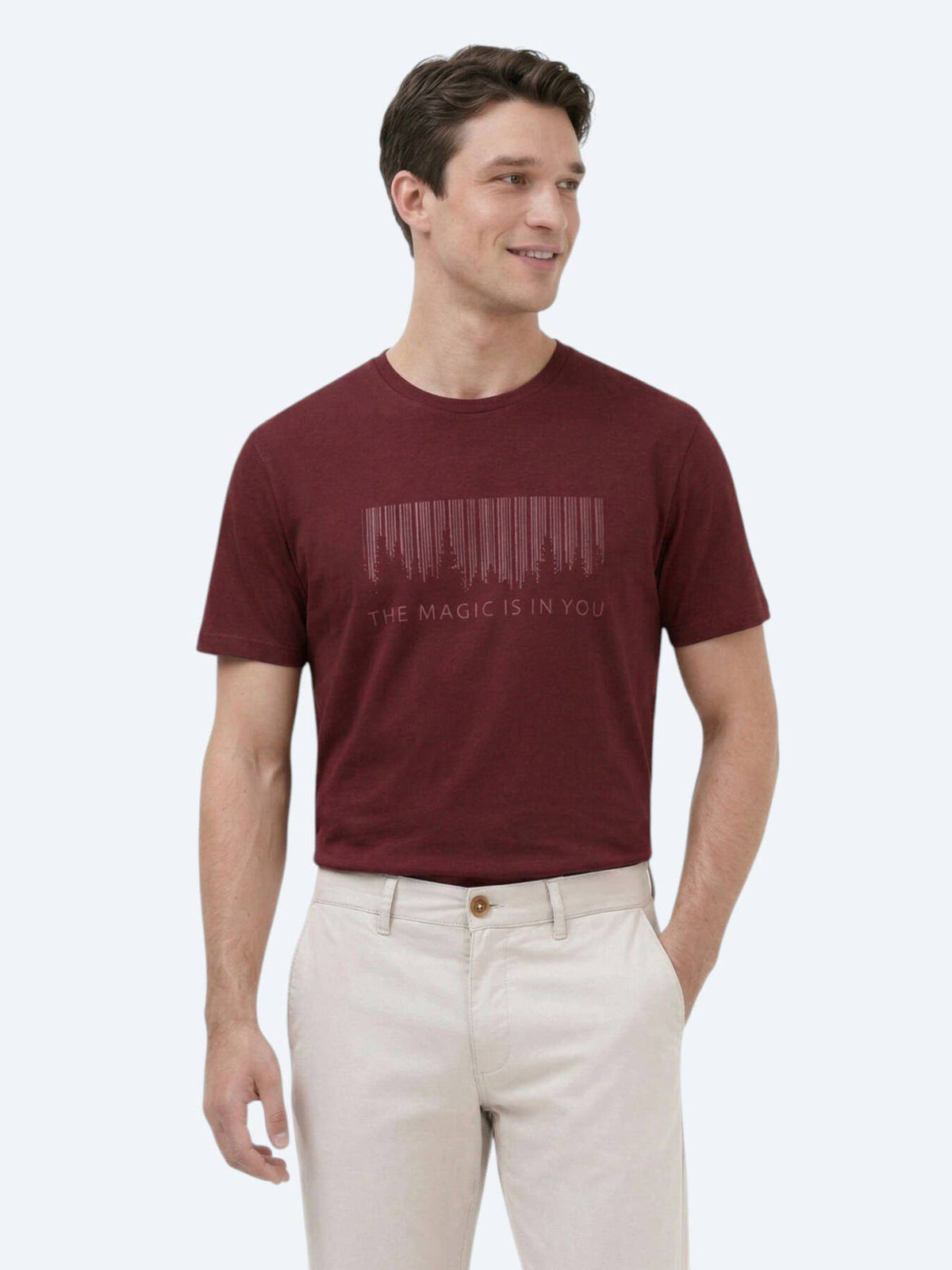 Bedrucktes Fahrrad-Kragen 100% Baumwoll-T-Shirt