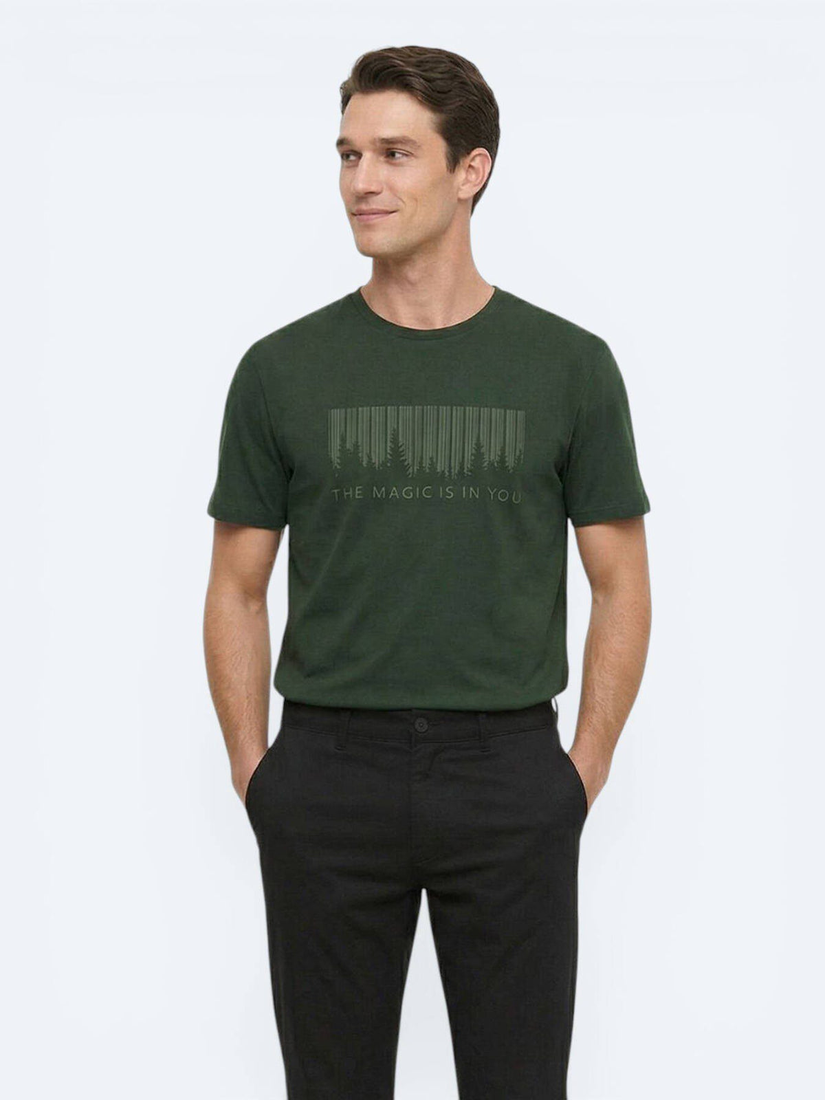Bedrucktes Fahrrad-Kragen 100% Baumwoll-T-Shirt