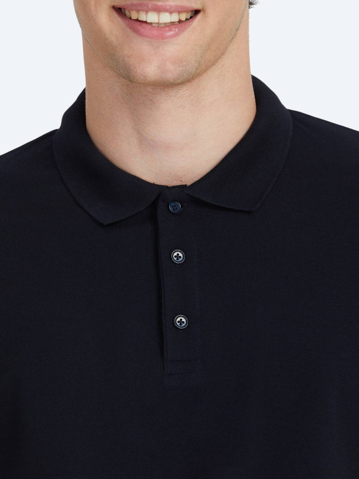 Einfaches Baumwoll-Polo mit Rollkragen