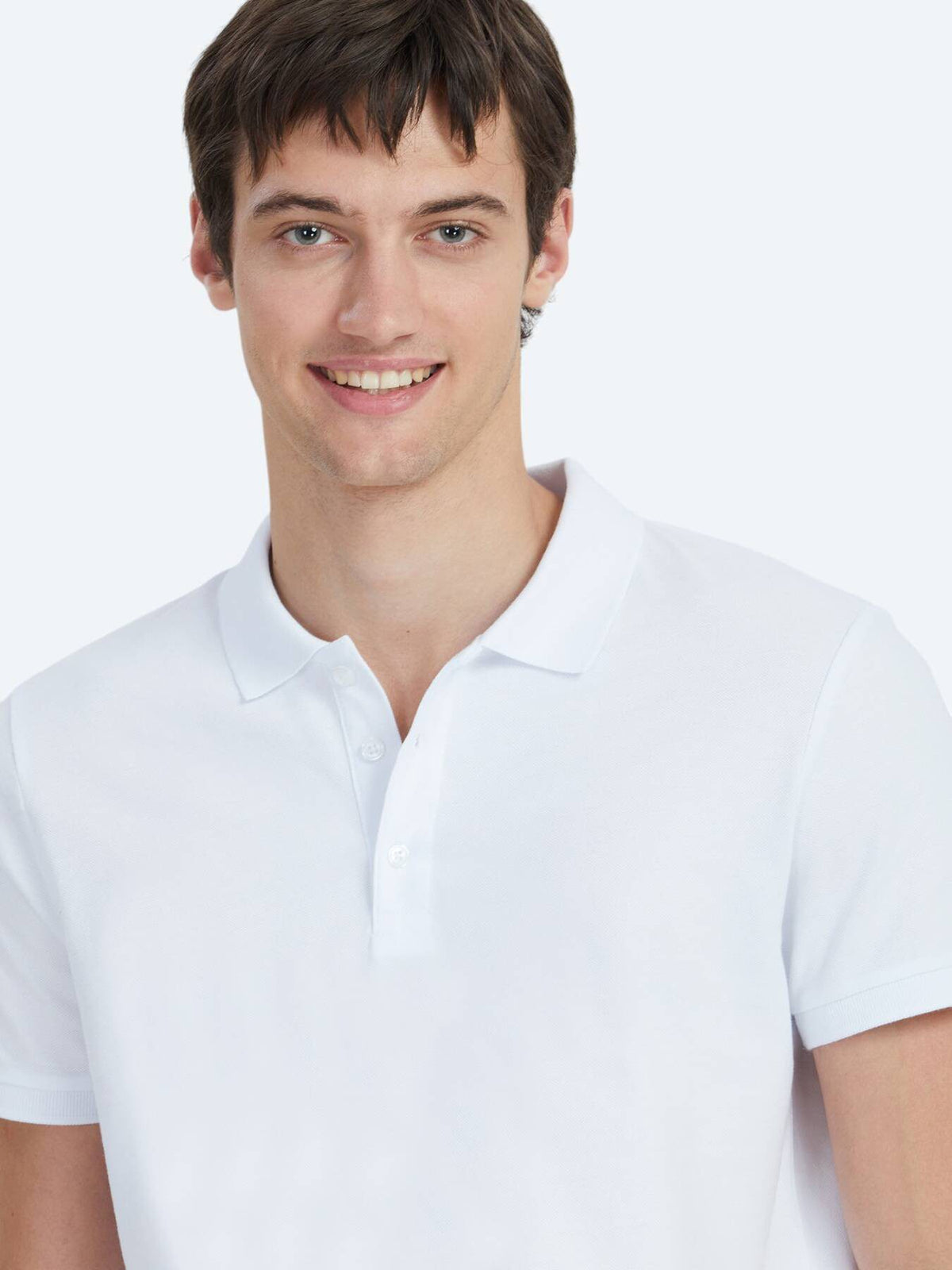 Einfaches Baumwoll-Polo mit Rollkragen