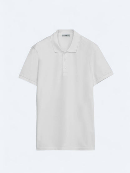 Einfaches Baumwoll-Polo mit Rollkragen