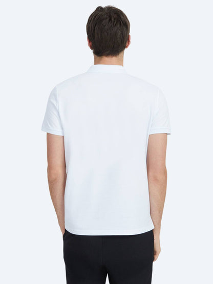Einfaches Baumwoll-Polo mit Rollkragen