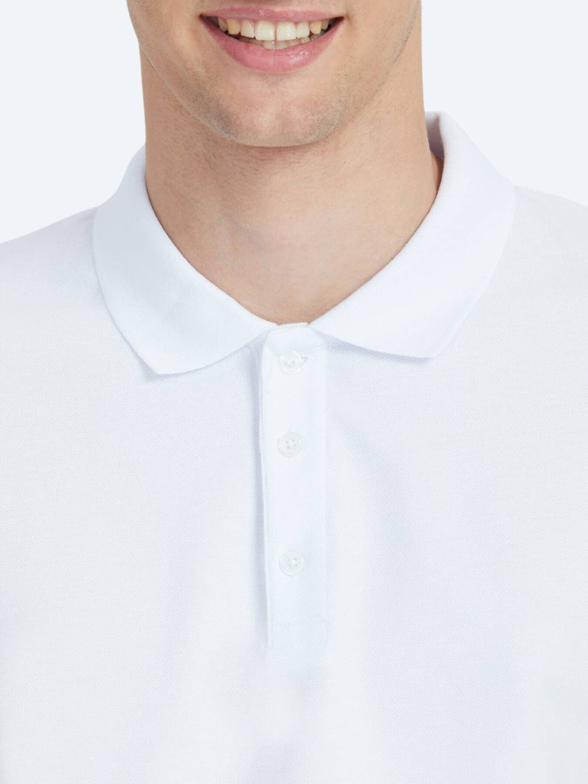 Einfaches Baumwoll-Polo mit Rollkragen