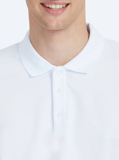 Einfaches Baumwoll-Polo mit Rollkragen