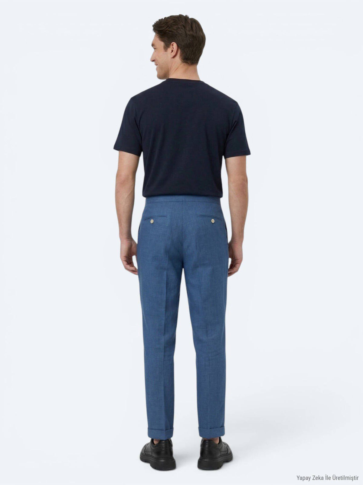 Indigo Weben Karotten Fit Freizeithose aus Baumwollmischung