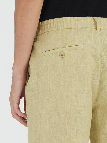 Gestrickte Jogger-Passform Baumwollmischung Shorts