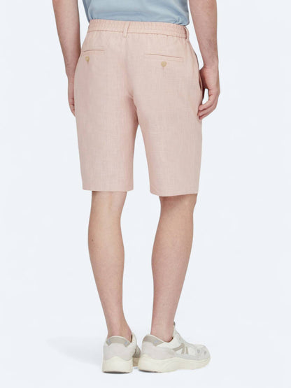 Lachs Weben Jogging Passform Baumwollmischung Bermuda