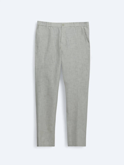 Ecru Weben Freizeit Baumwollmischung Hose