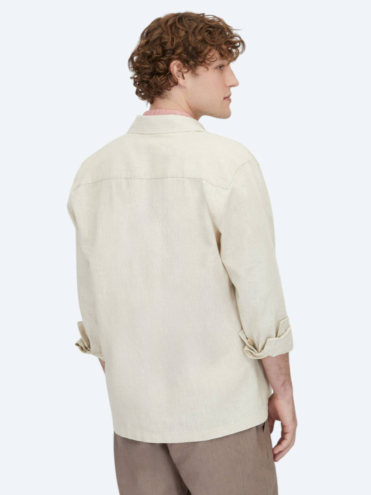 Reguläre Passform Gewebte Baumwollmischung Overshirt