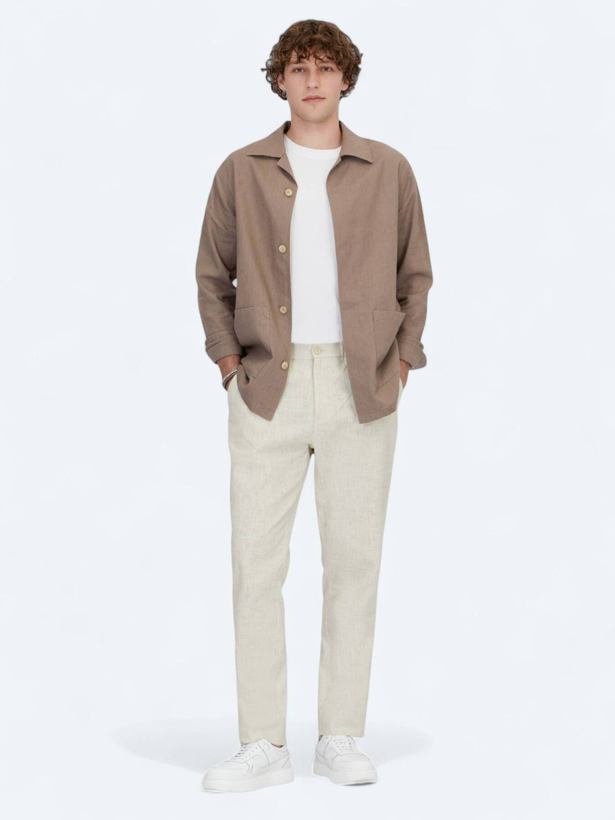 Dunkelviole Regular Fit Gewebte Baumwollmischung Overshirt