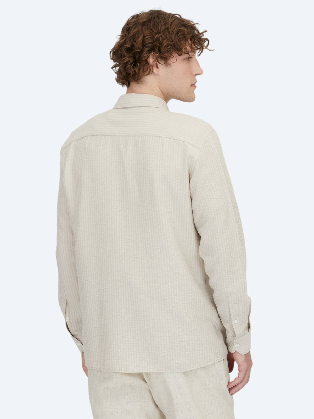Bej Regular Fit Gewebte Overshirt