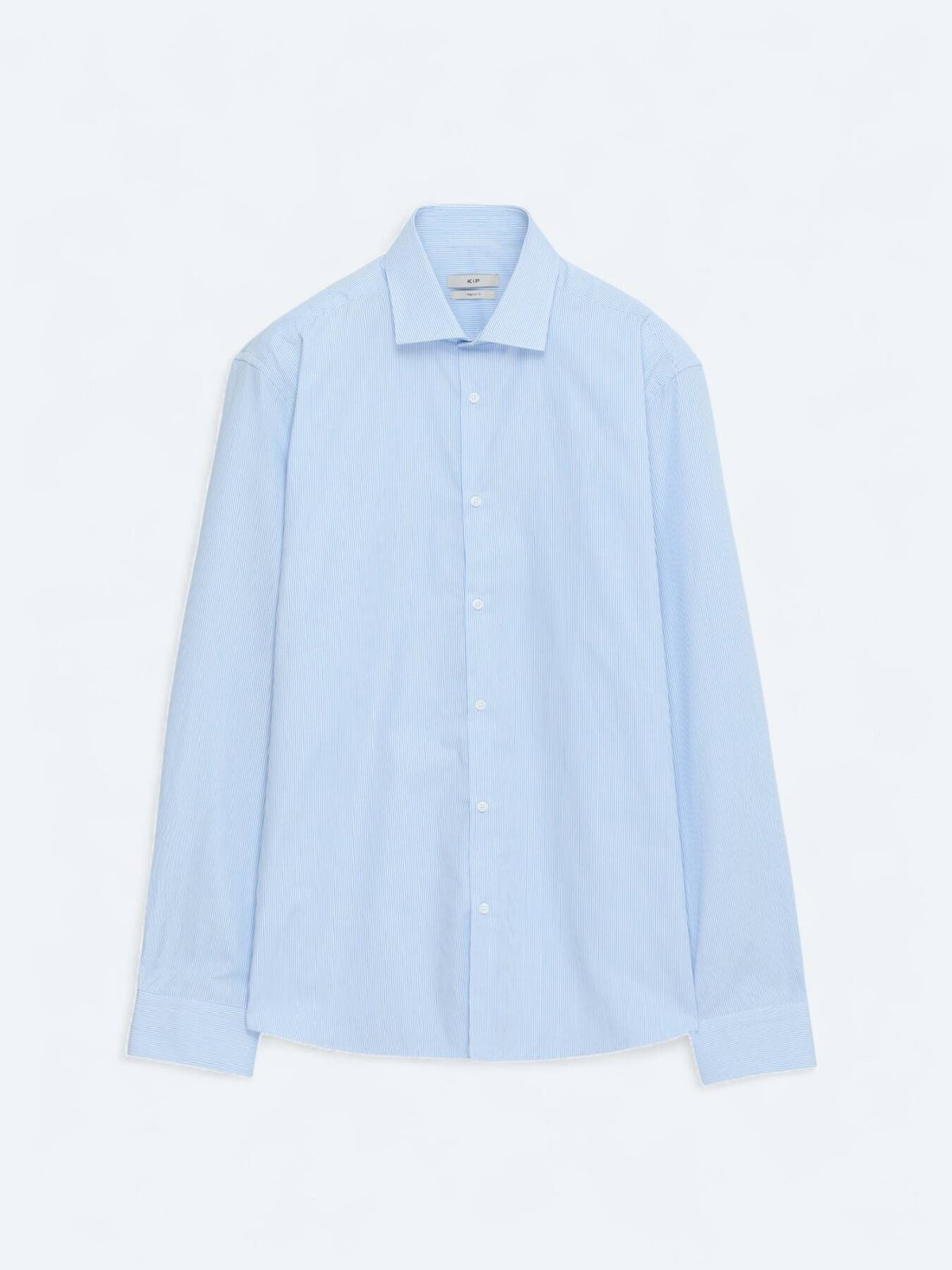 Blaues Regular Fit Weben Klassisches 100% Baumwollhemd