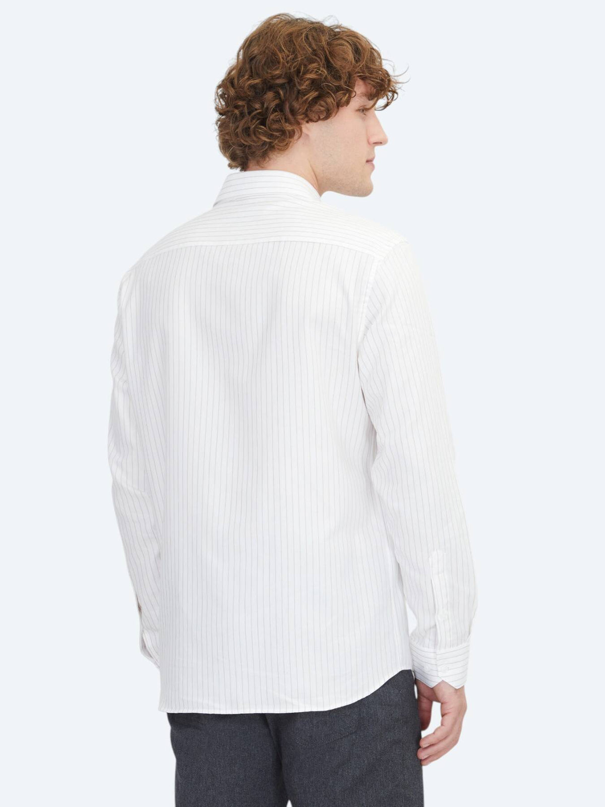 Beige Regular Fit Weben Klassisch 100% Baumwollhemd