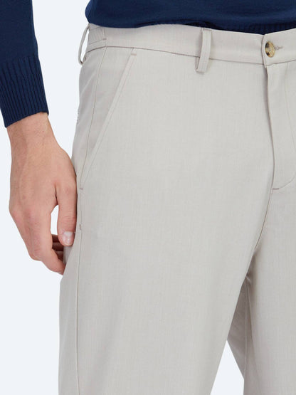 Beige Weben Jogging Passform Recycelte Freizeithose