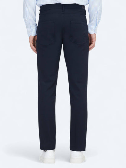 Marineblau Weben Slim Fit Freizeithose