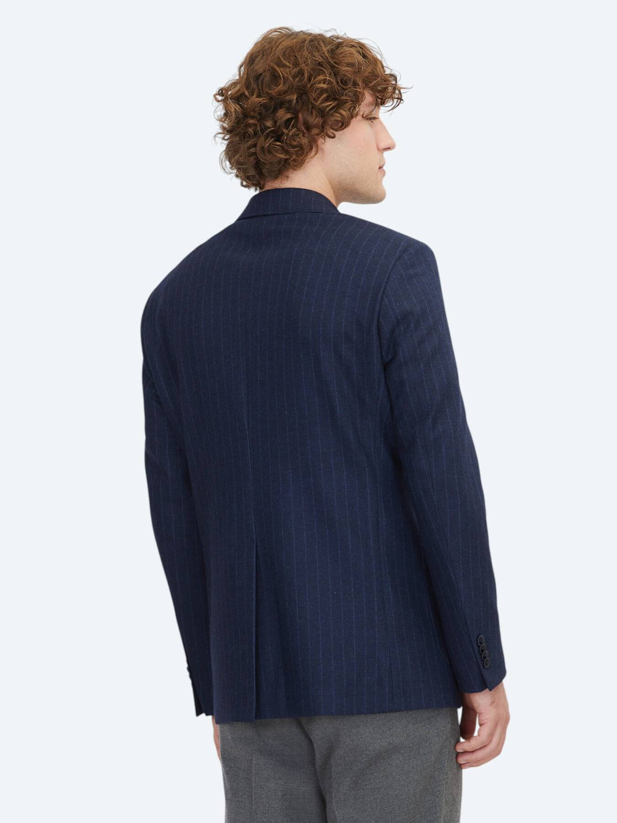 Marineblau gestreifte Komfortjacke