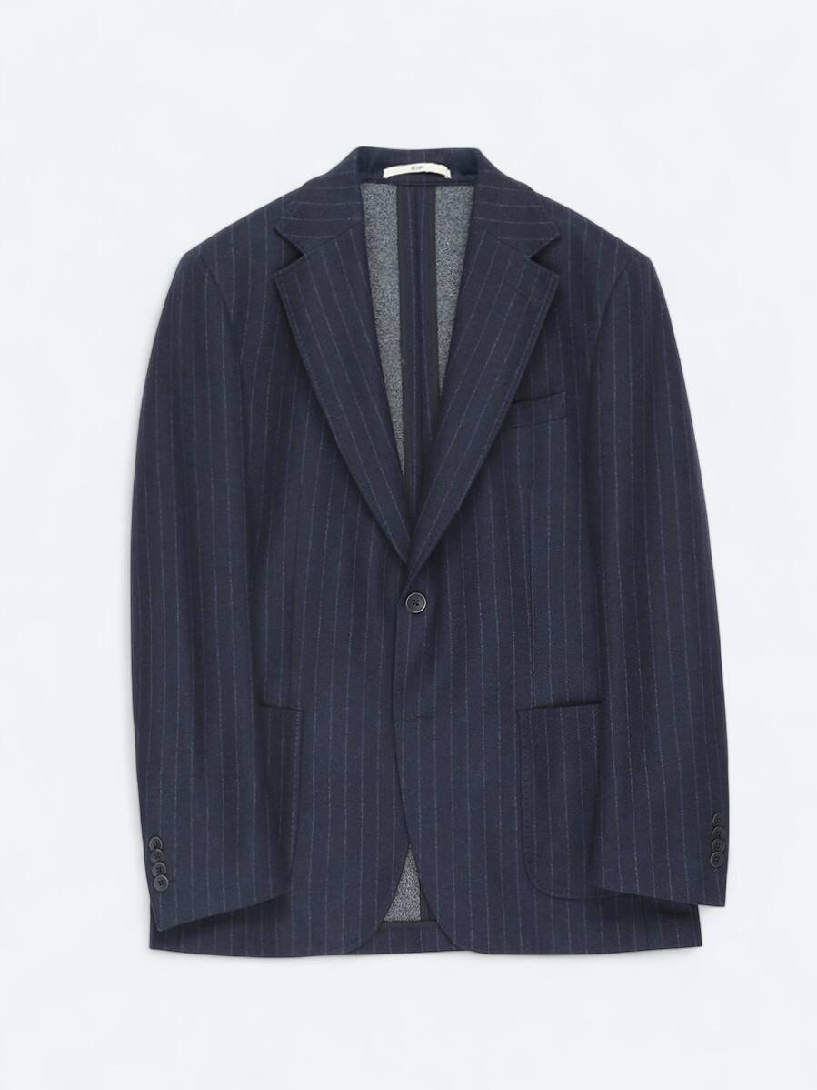 Marineblau gestreifte Komfortjacke