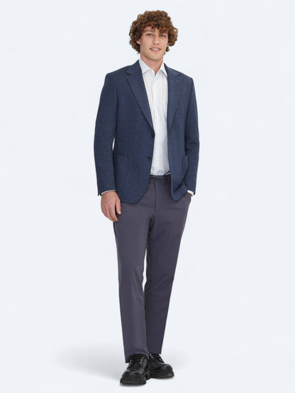Blaue Gestreifte Modern Fit Jacke