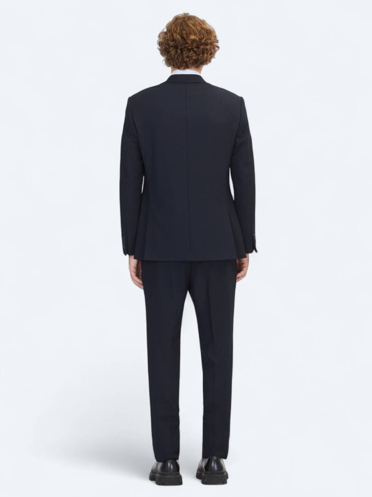 Marineblauer Mikro-Modern-Fit-Anzug