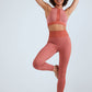 Herita Leggings Top Set Salmon