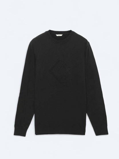 Schwarzer Strickpullover