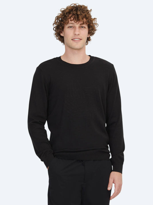 Schwarzer Strickpullover