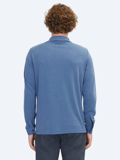Hellblaues Strick-Sweatshirt