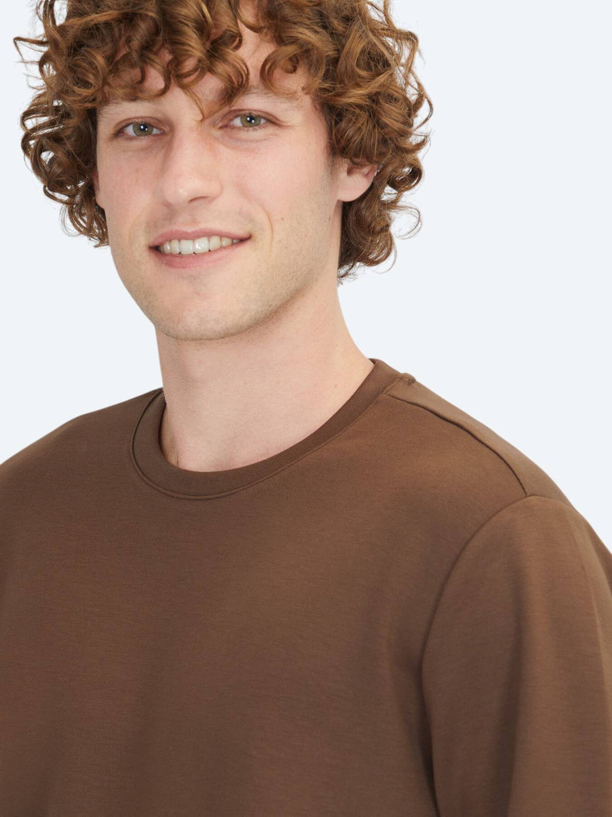 Brauner Rundhalsausschnitt Pullover