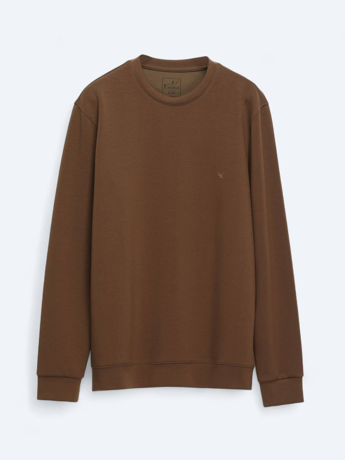 Brauner Rundhalsausschnitt Pullover