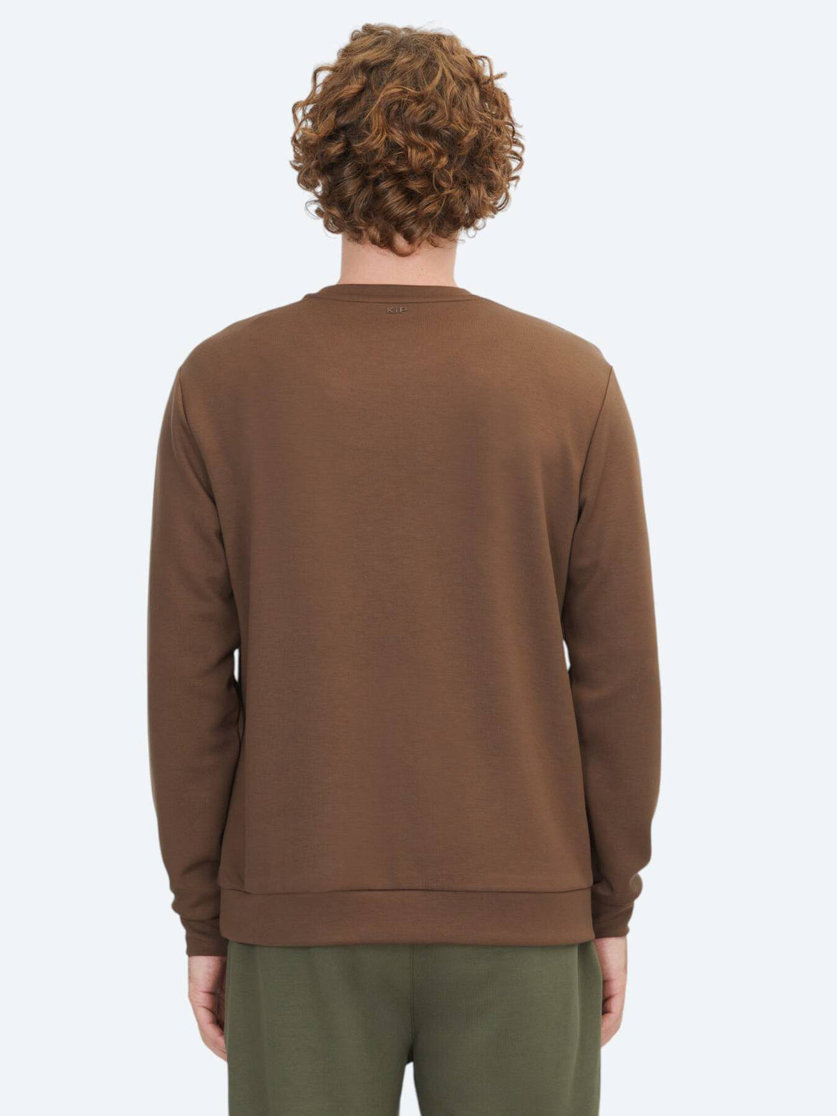 Brauner Rundhalsausschnitt Pullover