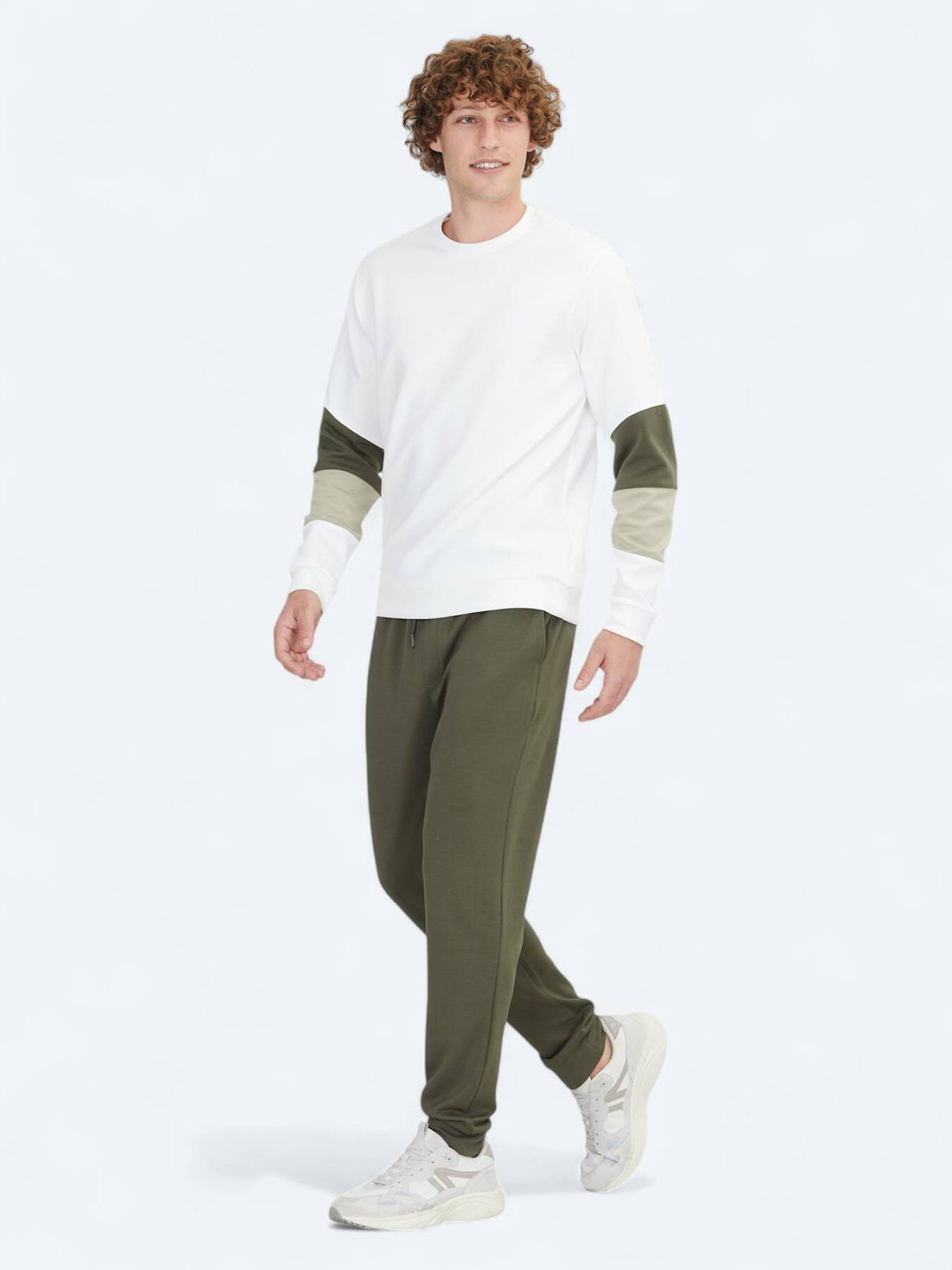 Ecru Rundhals Sweatshirt