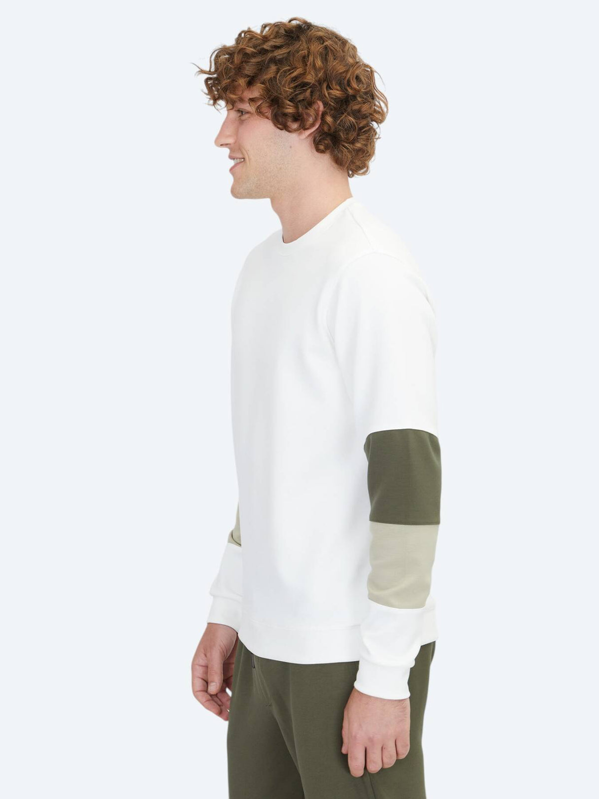 Ecru Rundhals Sweatshirt