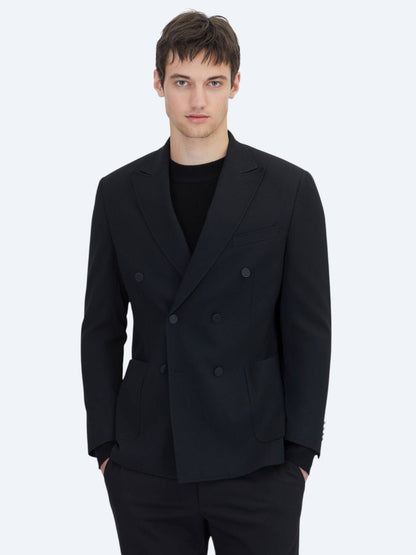 Schwarze gestreifte Komfortjacke