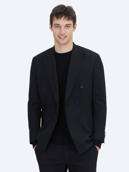 Schwarze gestreifte Komfortjacke