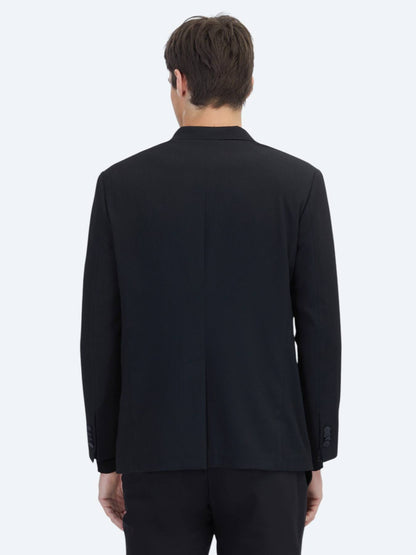 Schwarze gestreifte Komfortjacke