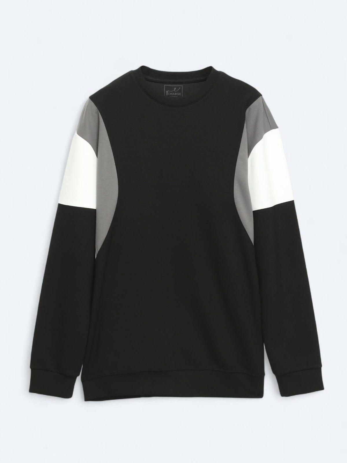 Schwarzer Rundhals Pullover