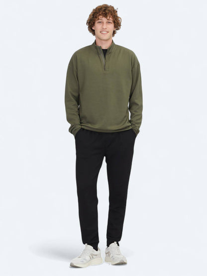 Khaki Rollkragenpullover