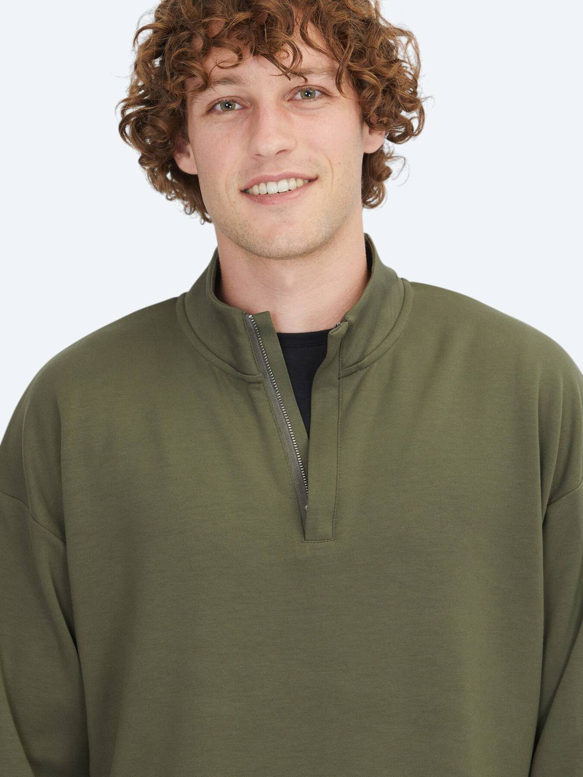 Khaki Rollkragenpullover