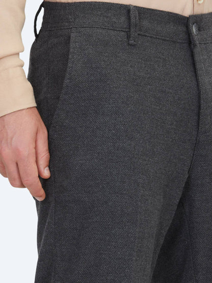 Harte Kohle Weben Jogging Fit Freizeit Wollmischung Hose