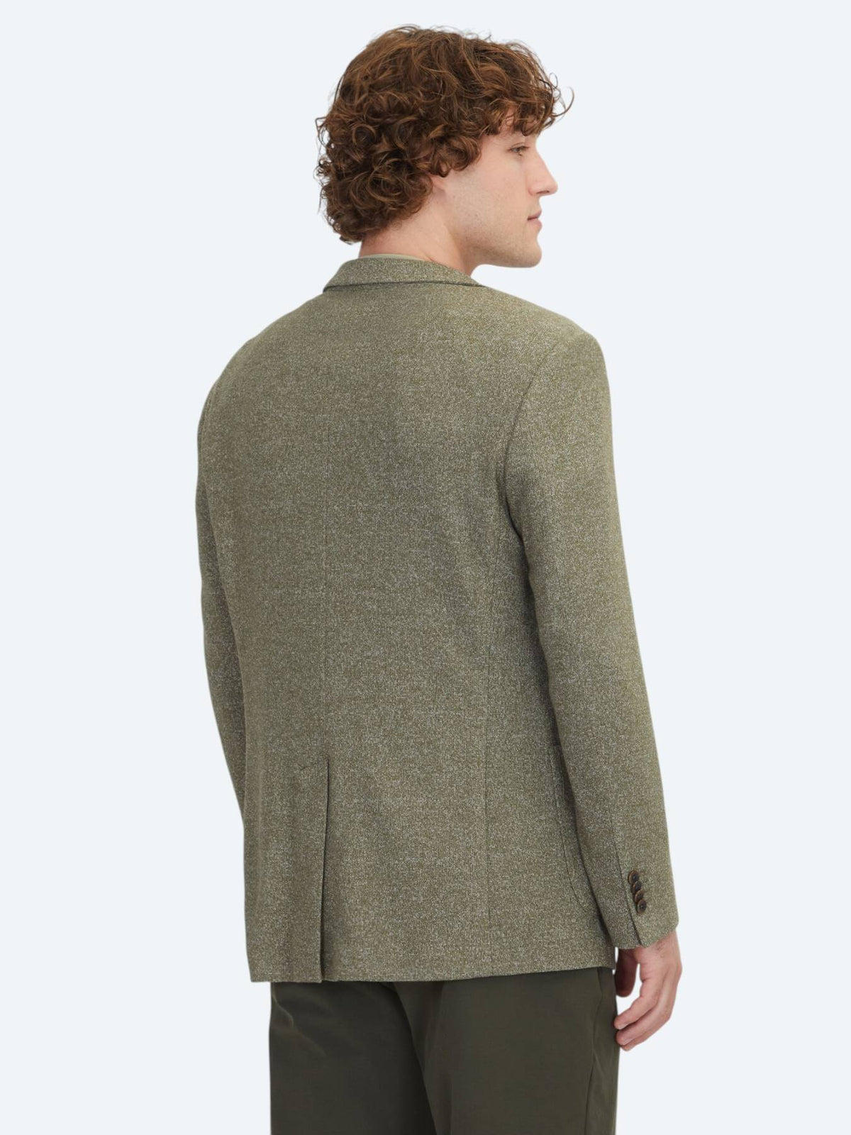 Khaki Muster Modern Fit Baumwollmischung Jacke