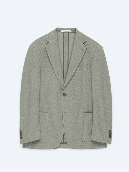 Khaki Muster Modern Fit Baumwollmischung Jacke