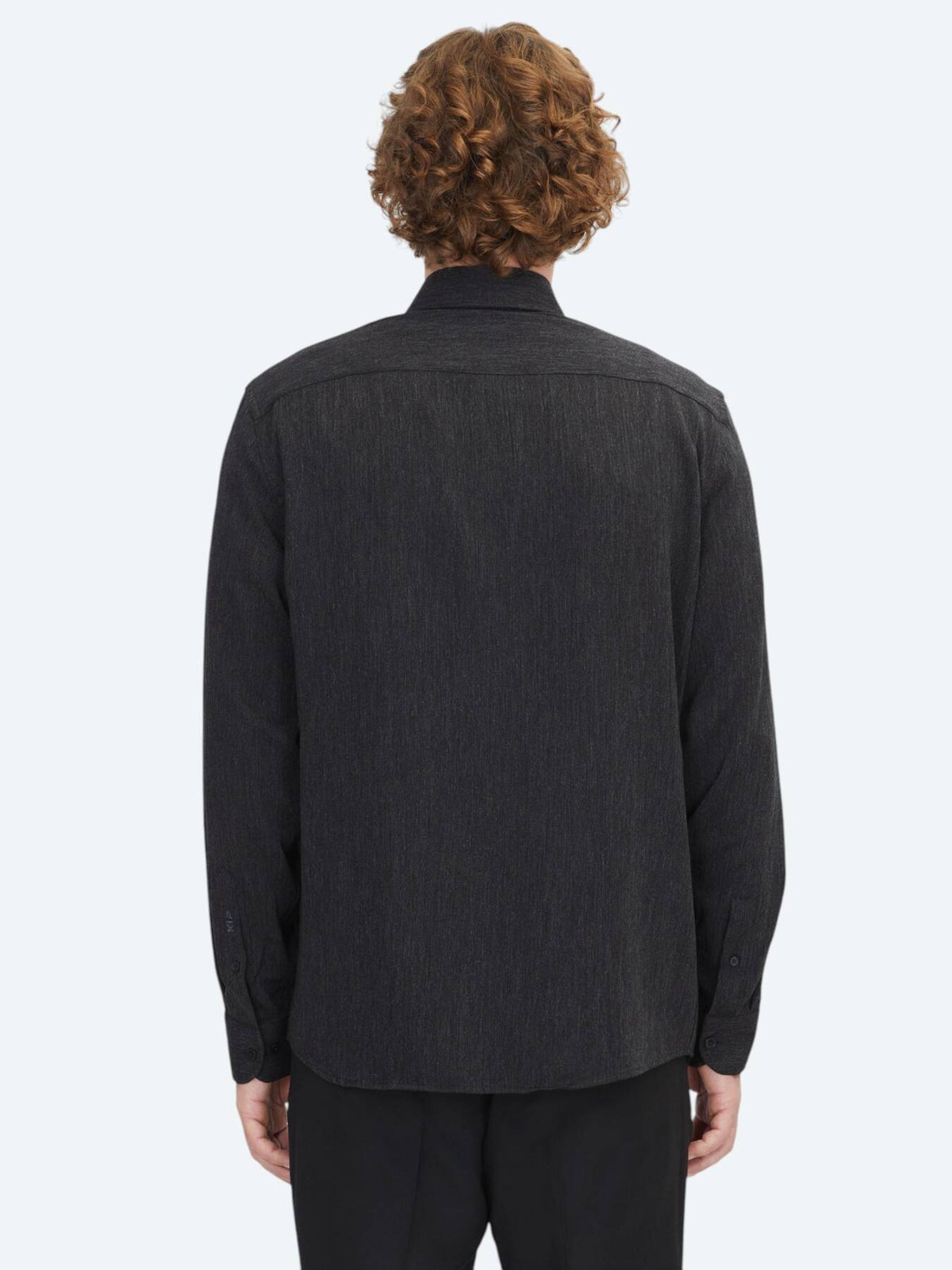 Schwarzes Regular Fit Webhemd