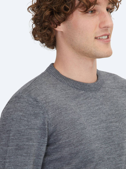 Graues Strick-Sweatshirt