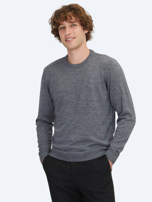 Graues Strick-Sweatshirt