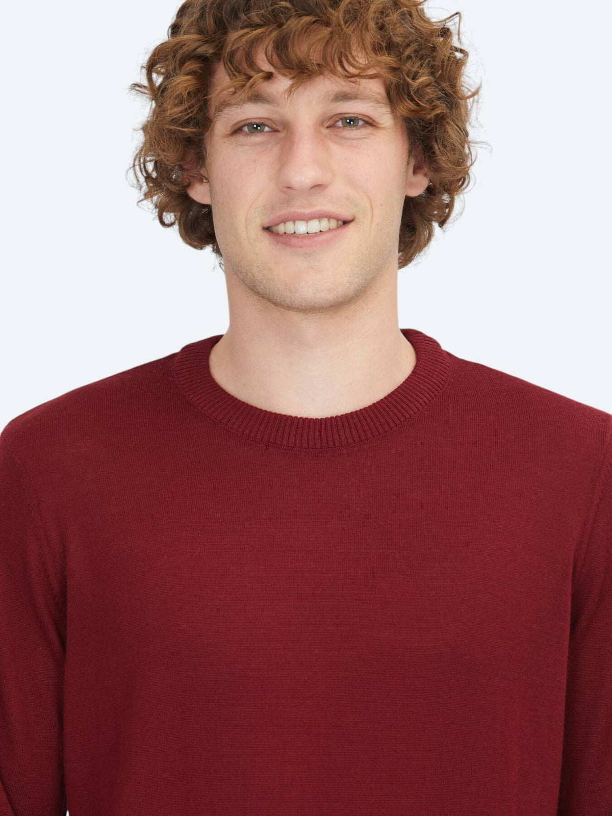 Rotes Strick-Sweatshirt