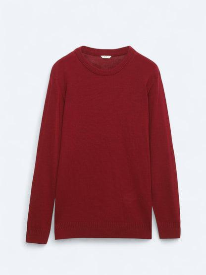Rotes Strick-Sweatshirt
