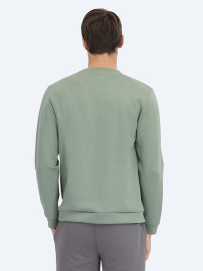 Mint Rundhalsmuster Sweatshirt