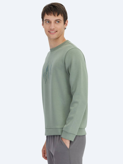 Mint Rundhalsmuster Sweatshirt